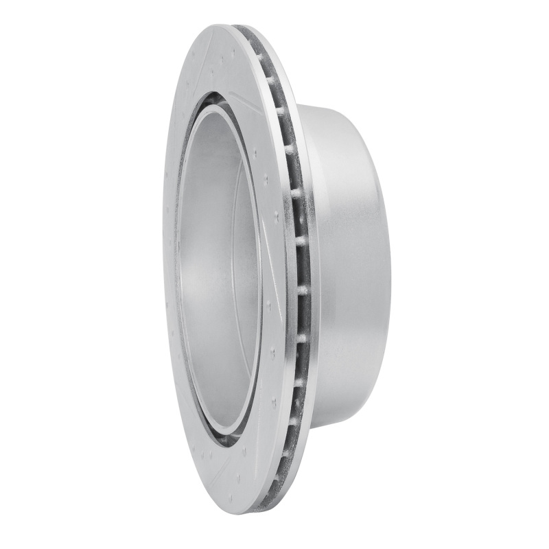 Cadillac DTS Brake Rotor (1) - Rear Right - R1 Concepts - Drilled & Slotted - Silver - `00-`11